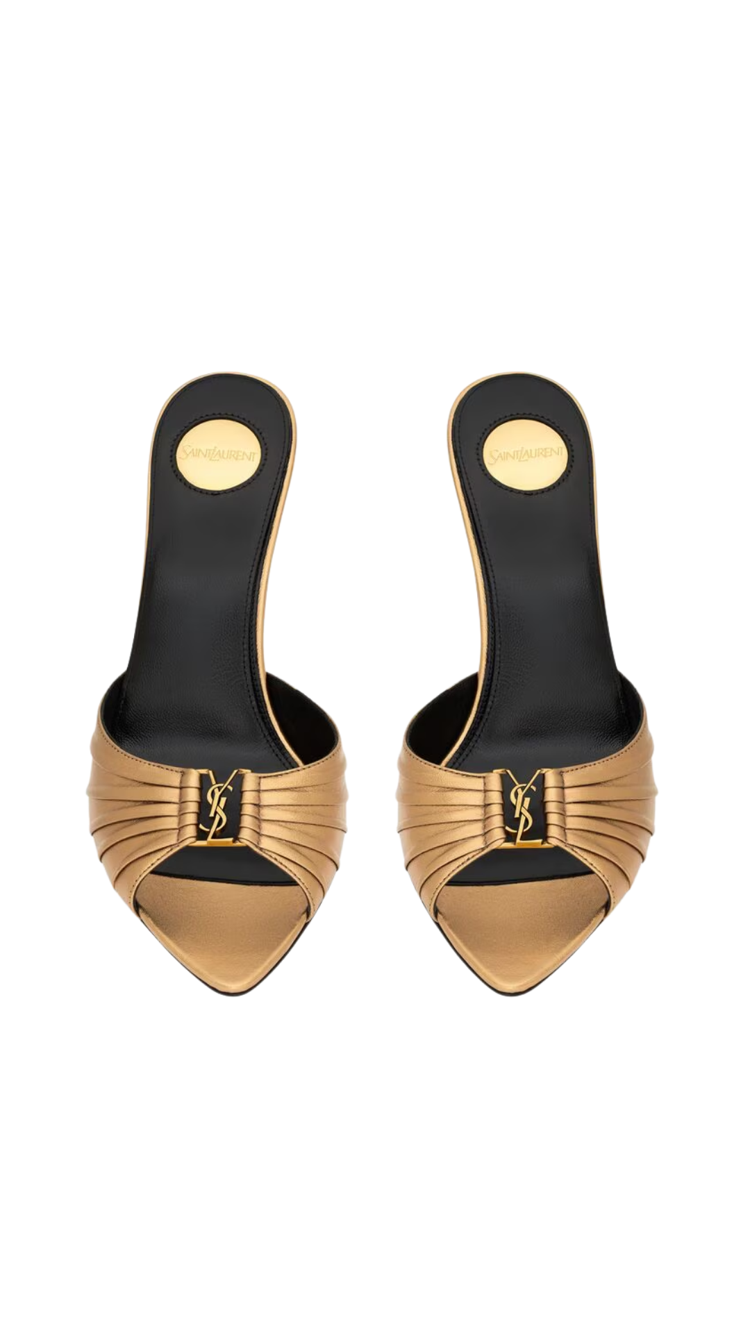 Babylone Mules in Metal Persian Metallic Leather