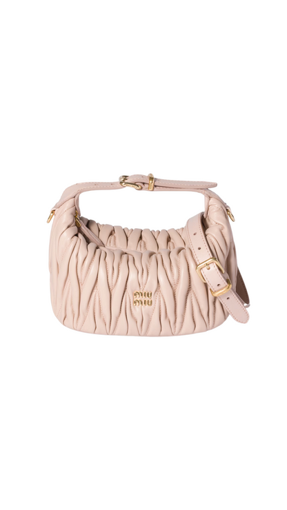 Matelassé in Powder  Pink Nappa Leather Pouch