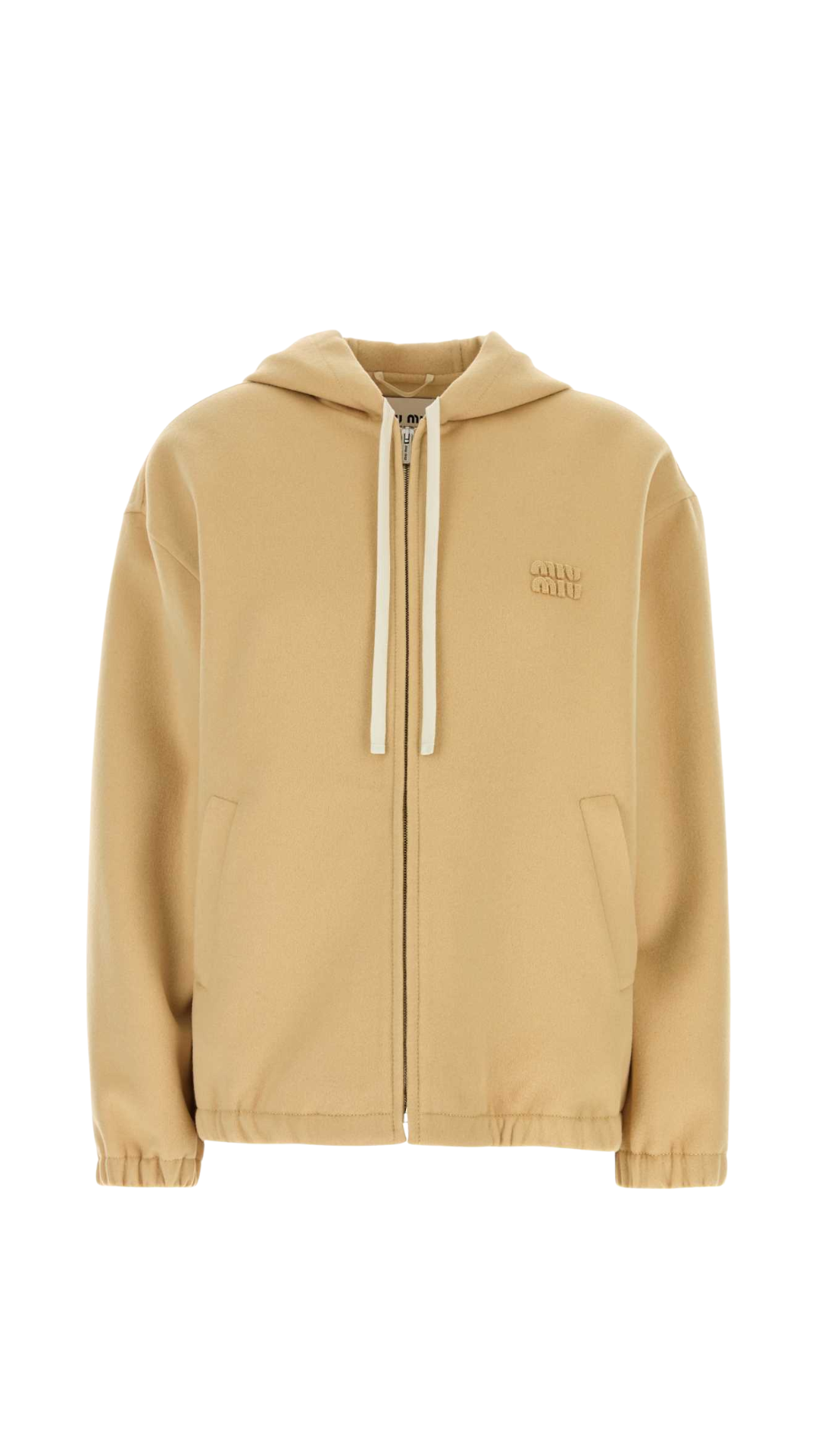 Jersey Hoodie in Beige