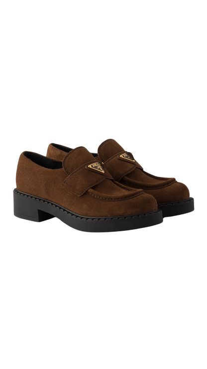 Chocolate Suede Loafers