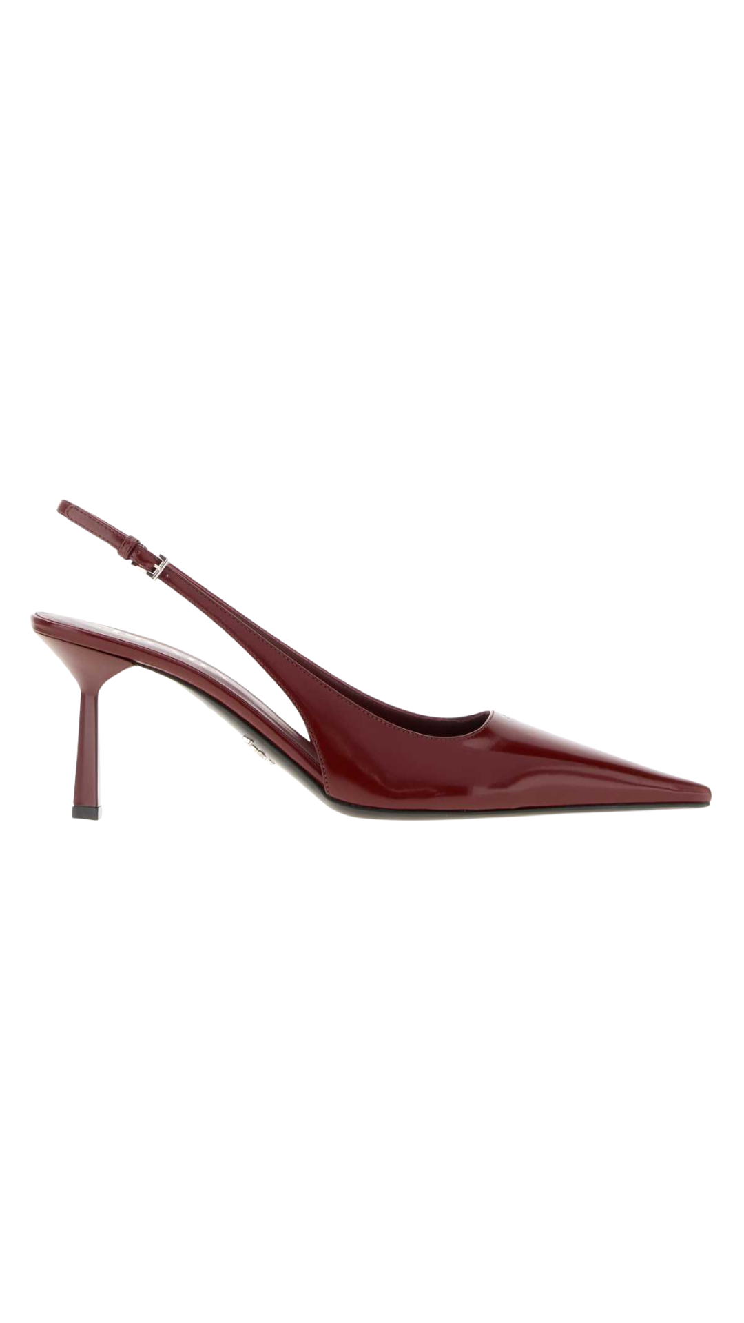 Leather Slingback Pumps in Crimson
