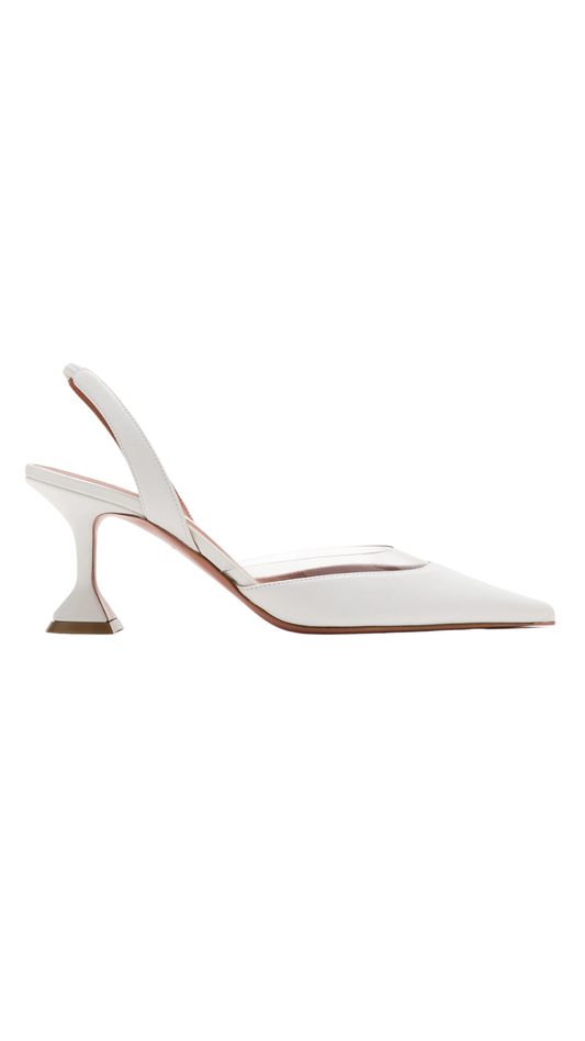 Lara 70 Slingback Pumps in White