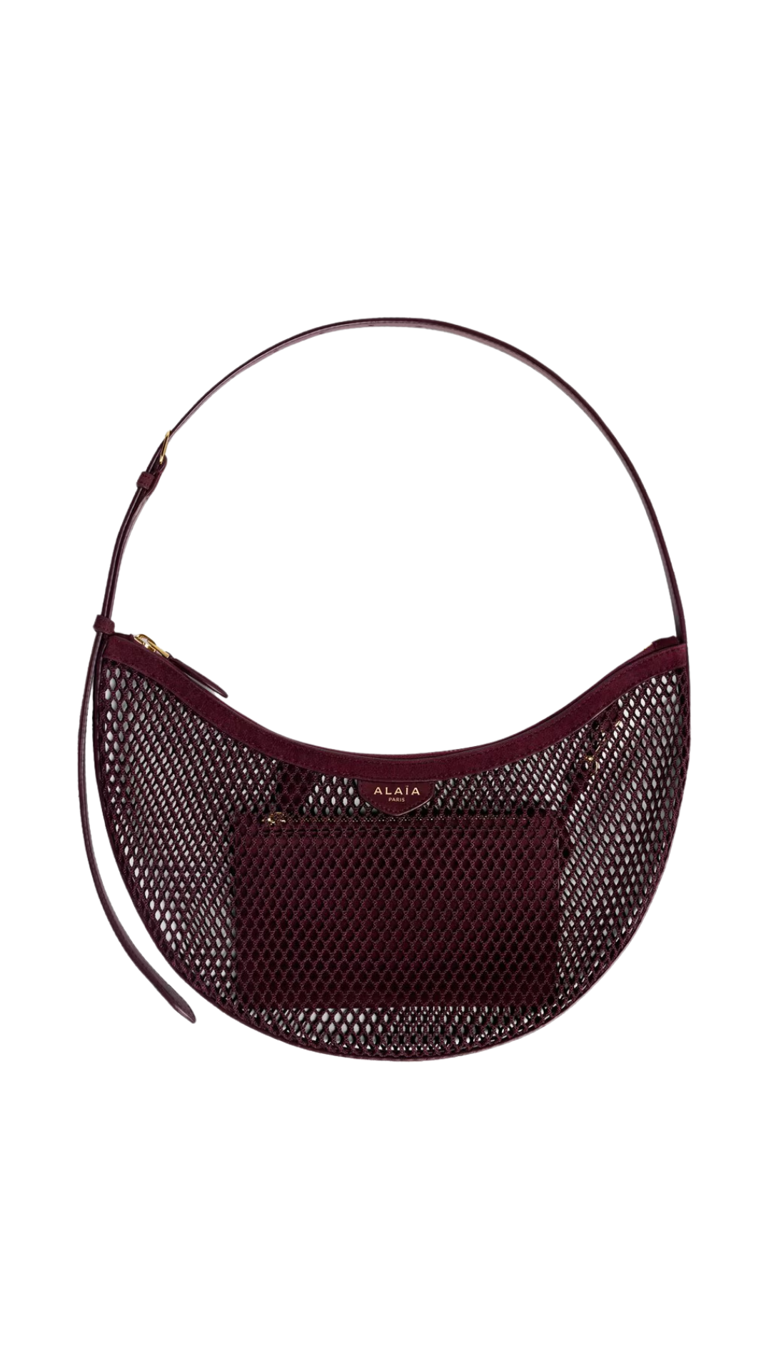 One Piece Demi Lune Bag in Garnet Red