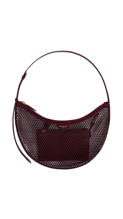 One Piece Demi Lune Bag in Garnet Red
