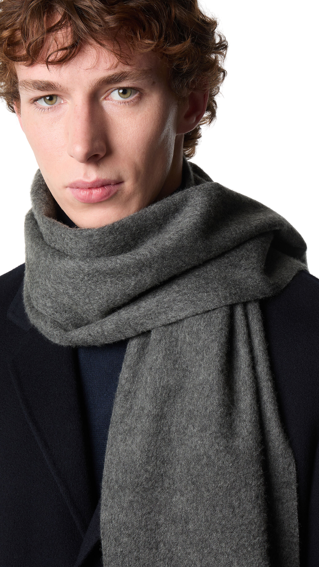 Grande Unita Scarf Cashmere in Grey Melange