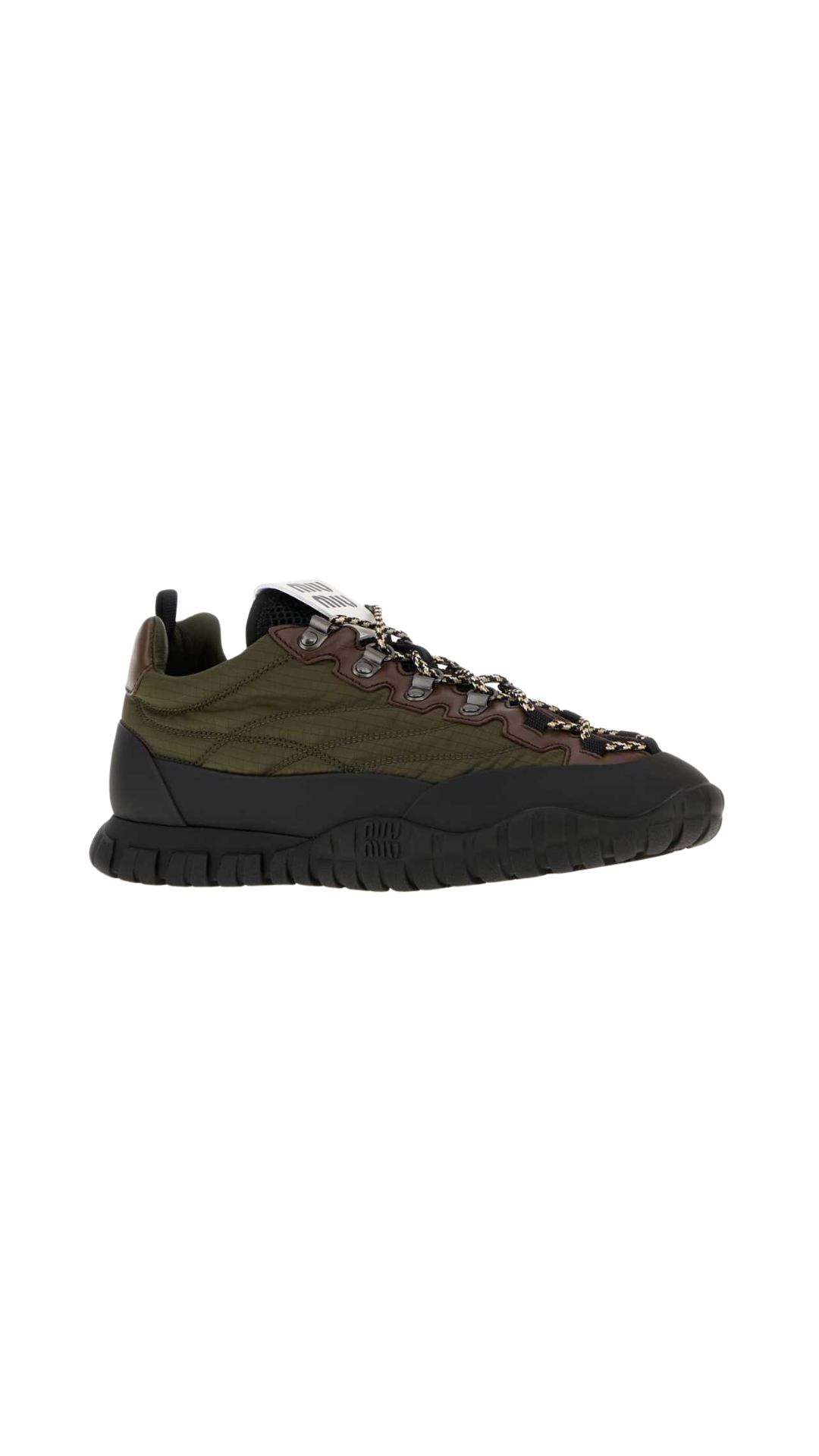 Technical Fabric and Leather Sneakers