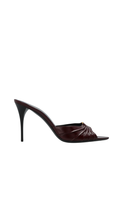 Babylone Mules in Burgundy