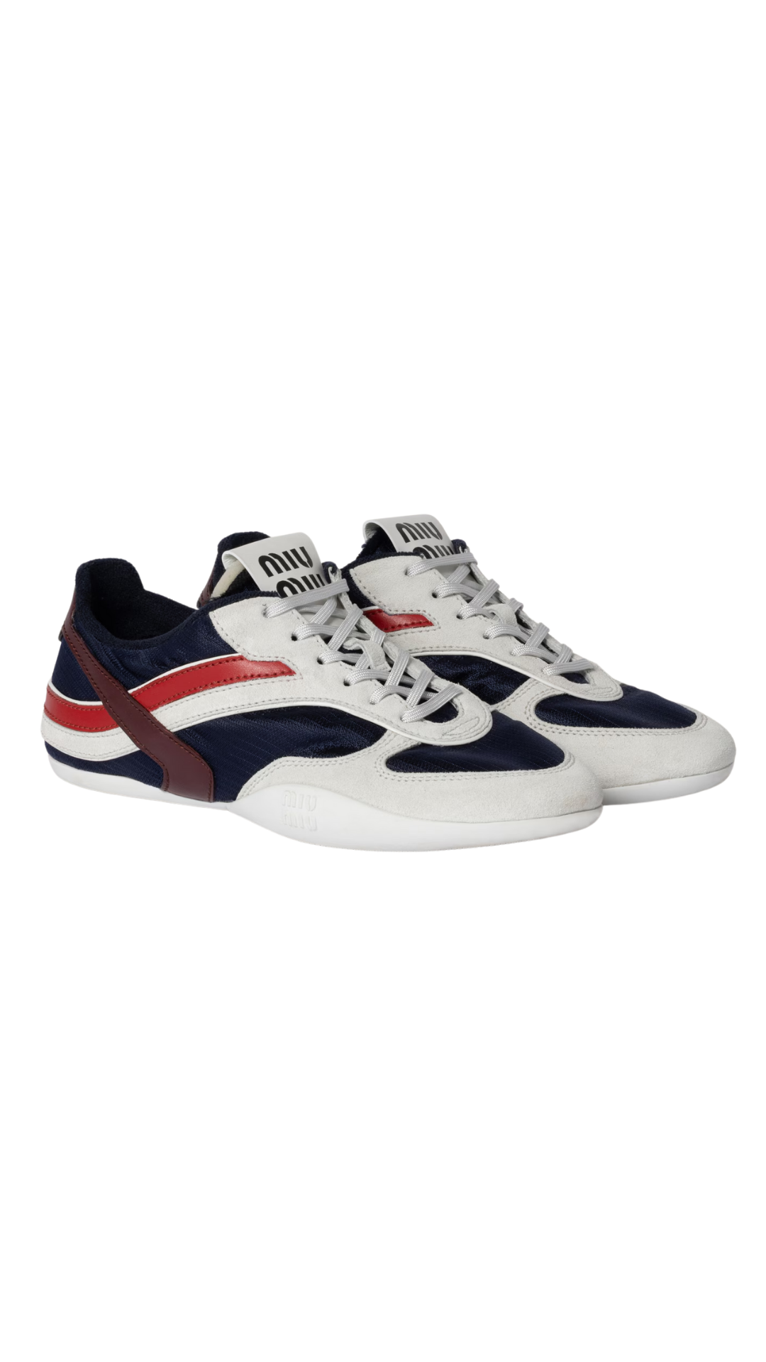 Gymnasium Technical Fabric and Suede Sneakers in Baltic Blue/Amaranth
