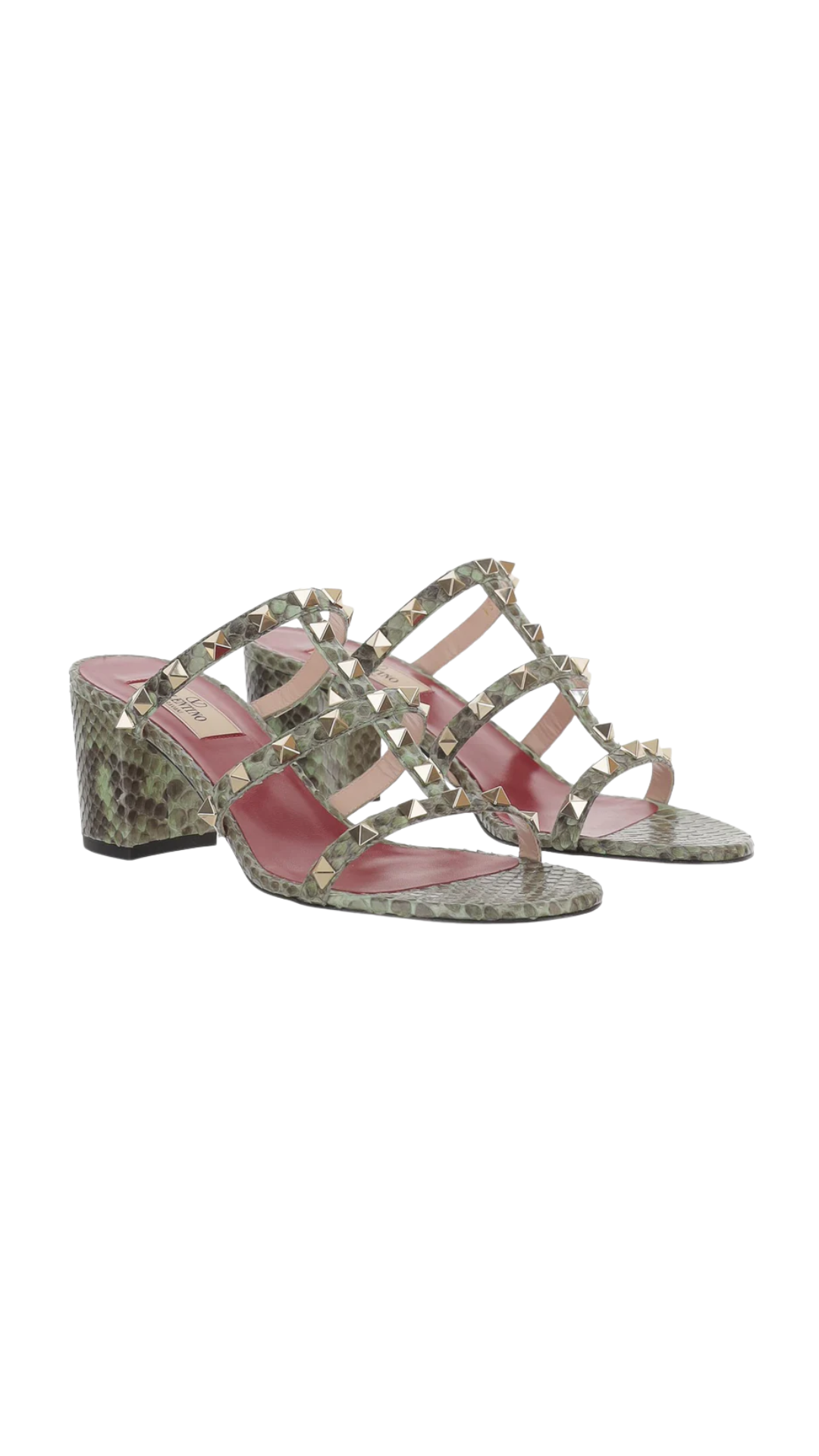 Rockstud Slide Sandal 60mm in Green