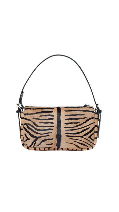 Zipper Top Small in Tiger-Print Cavallino Leather Bag