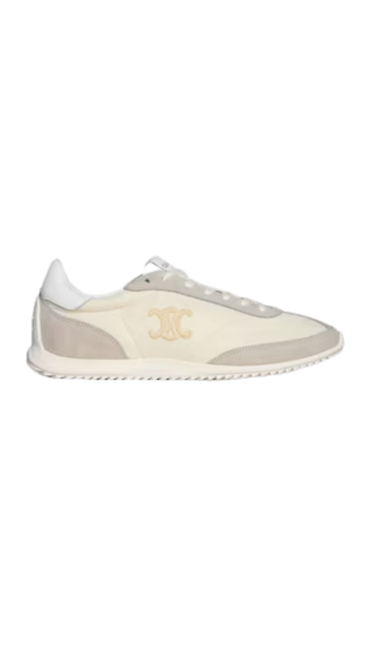Low Top Sneaker With Triomphe in Nylon, Suede Calfskin And Calfskin