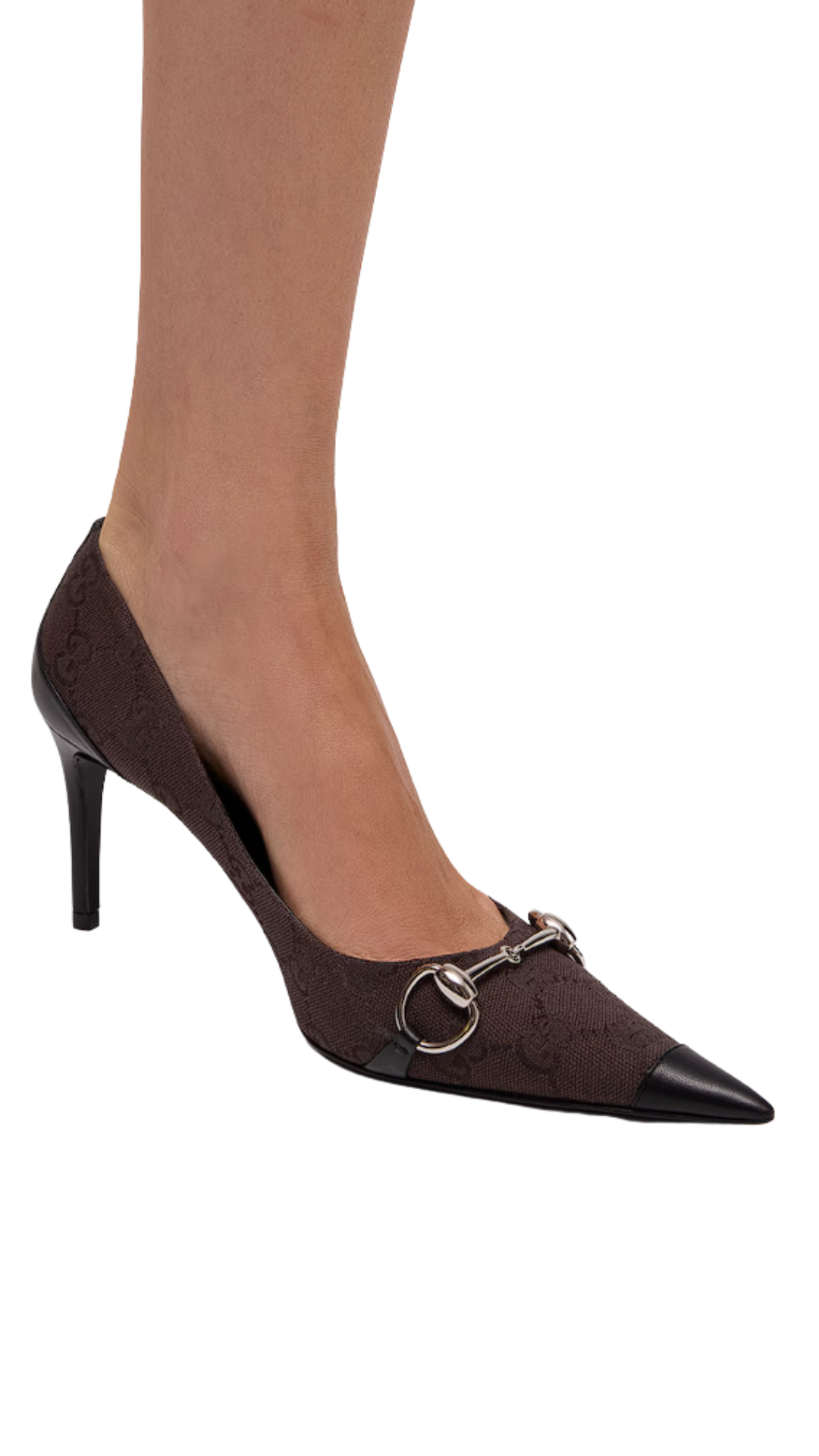 Donna Pump in Dark Brown GG Canvas