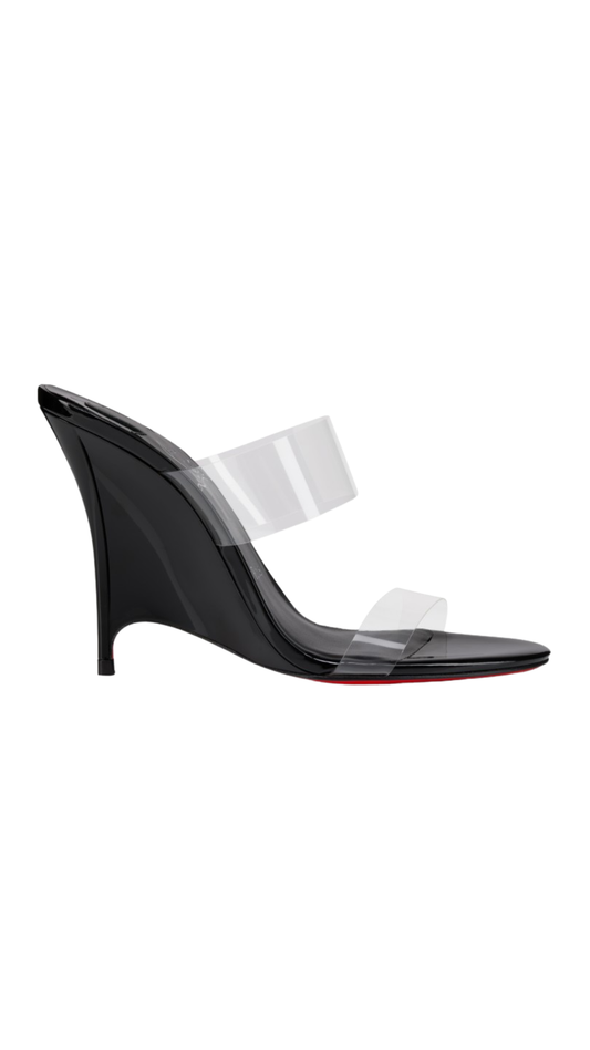 Solo Zee 100 mm Mules - TPU and patent leather - Black