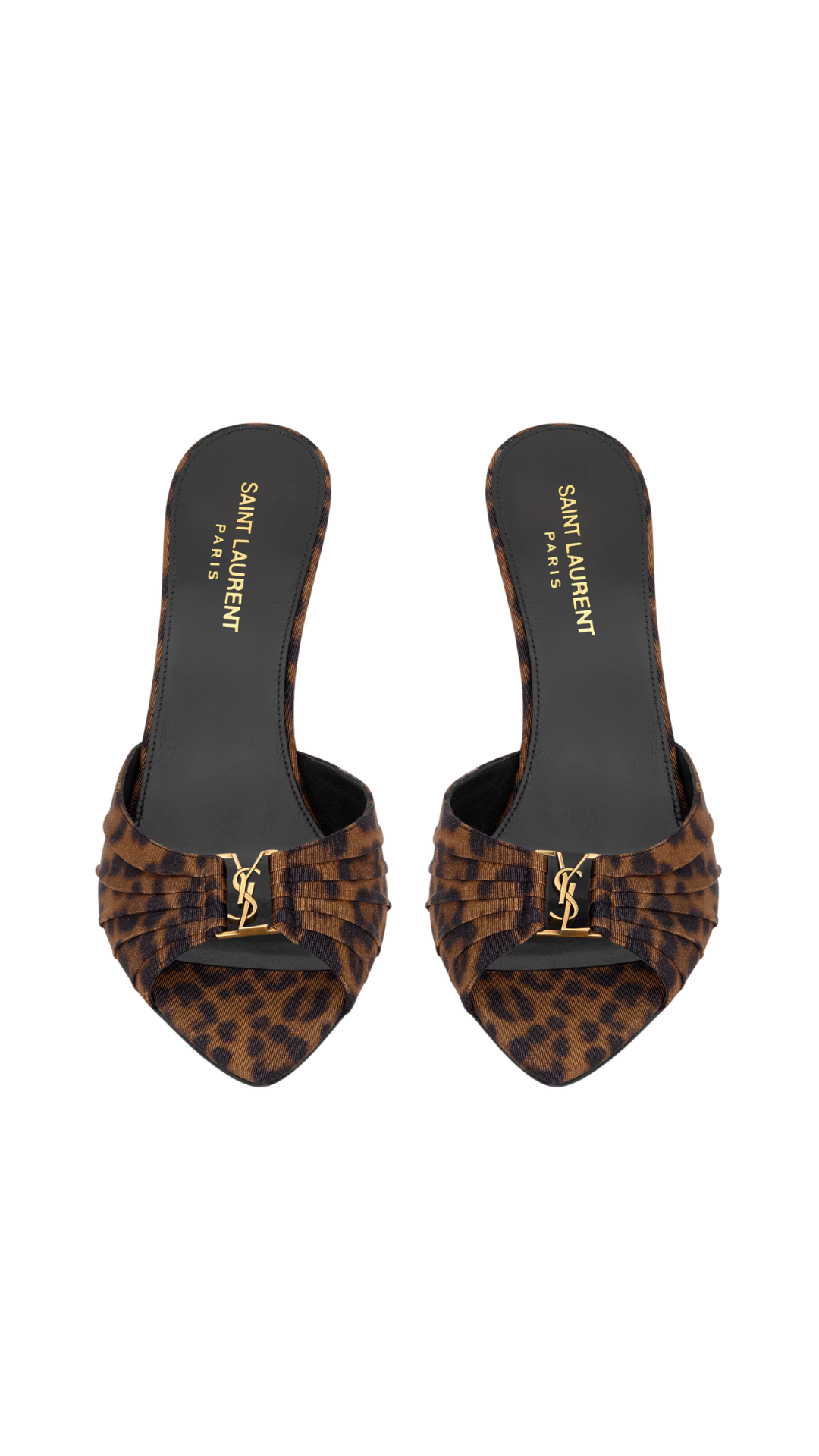 Babylone Mules in Leopard Grosgrain