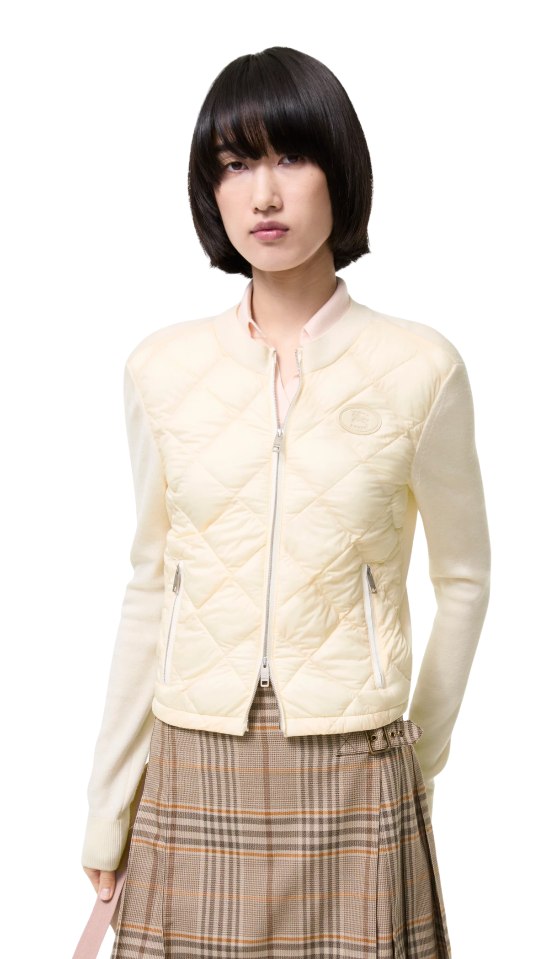 Quilted Nylon and Wool Fulbrook Jacket in Ceramic White
