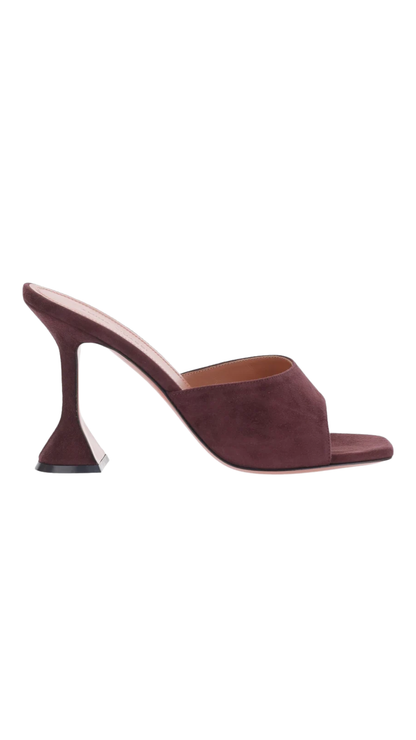 Lupita Slipper 95 in Suede Bordeaux