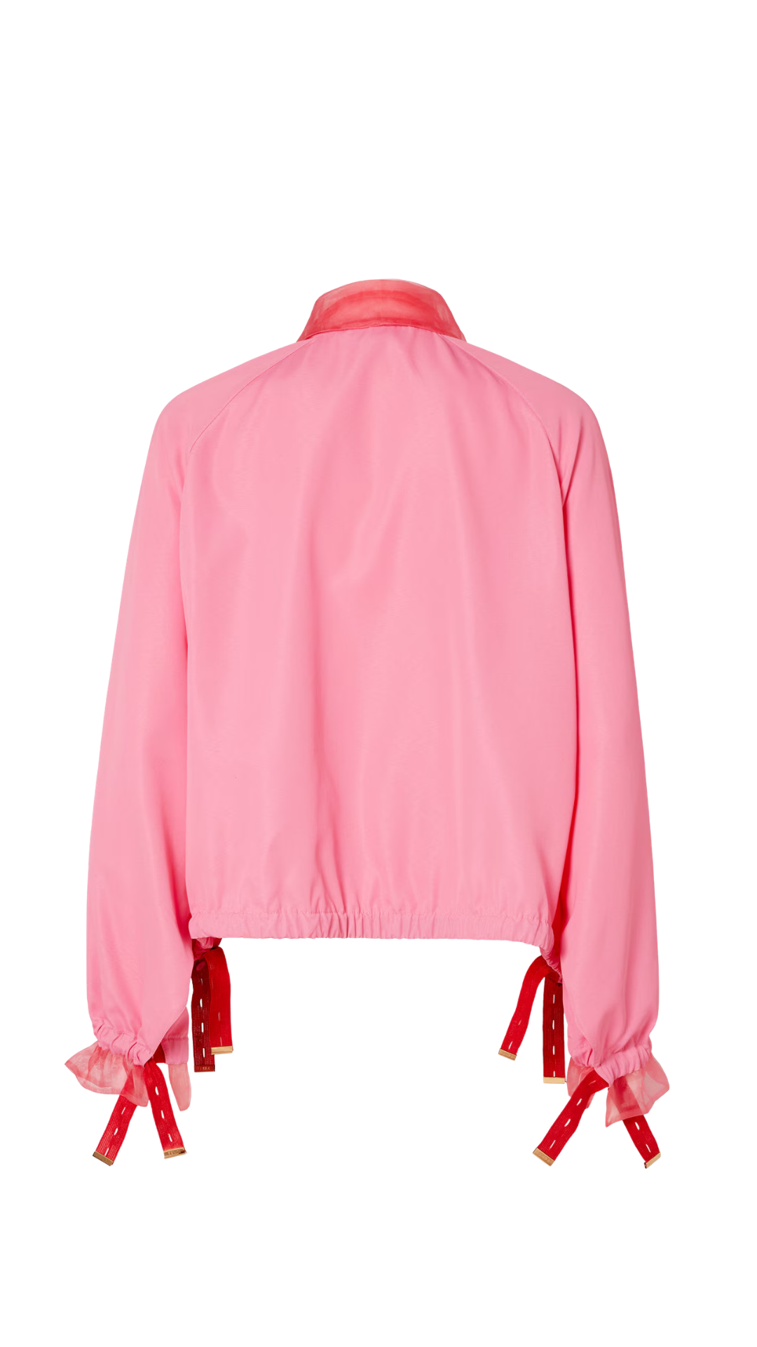 Blouson in Pink Technical Viscose Bomber Jacket