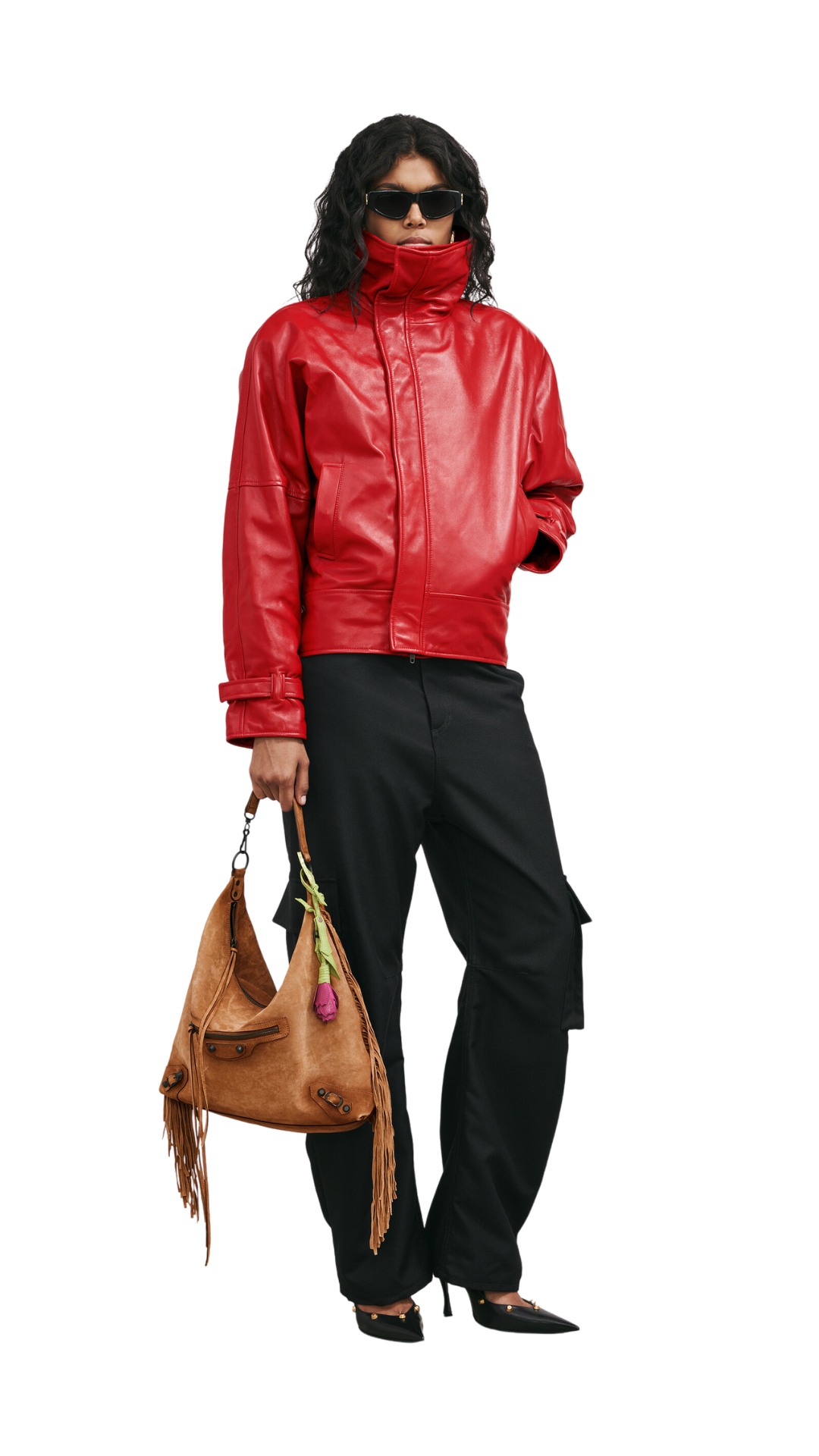 Round Bomber in Red