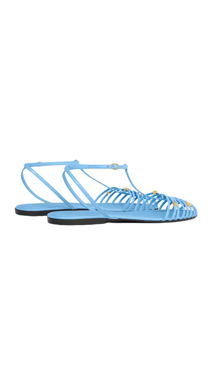 Cage Flat Sandal in Goatskin