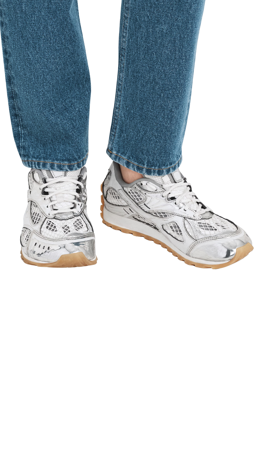 Orbit Sneaker in Silver / White / Optic White Rubber
