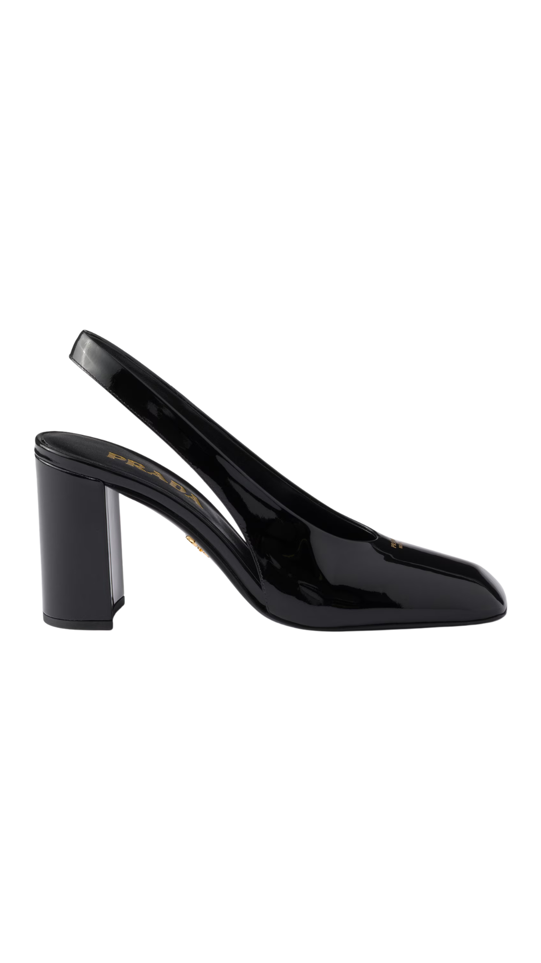 Patent Leather Slingback Pumps in Black