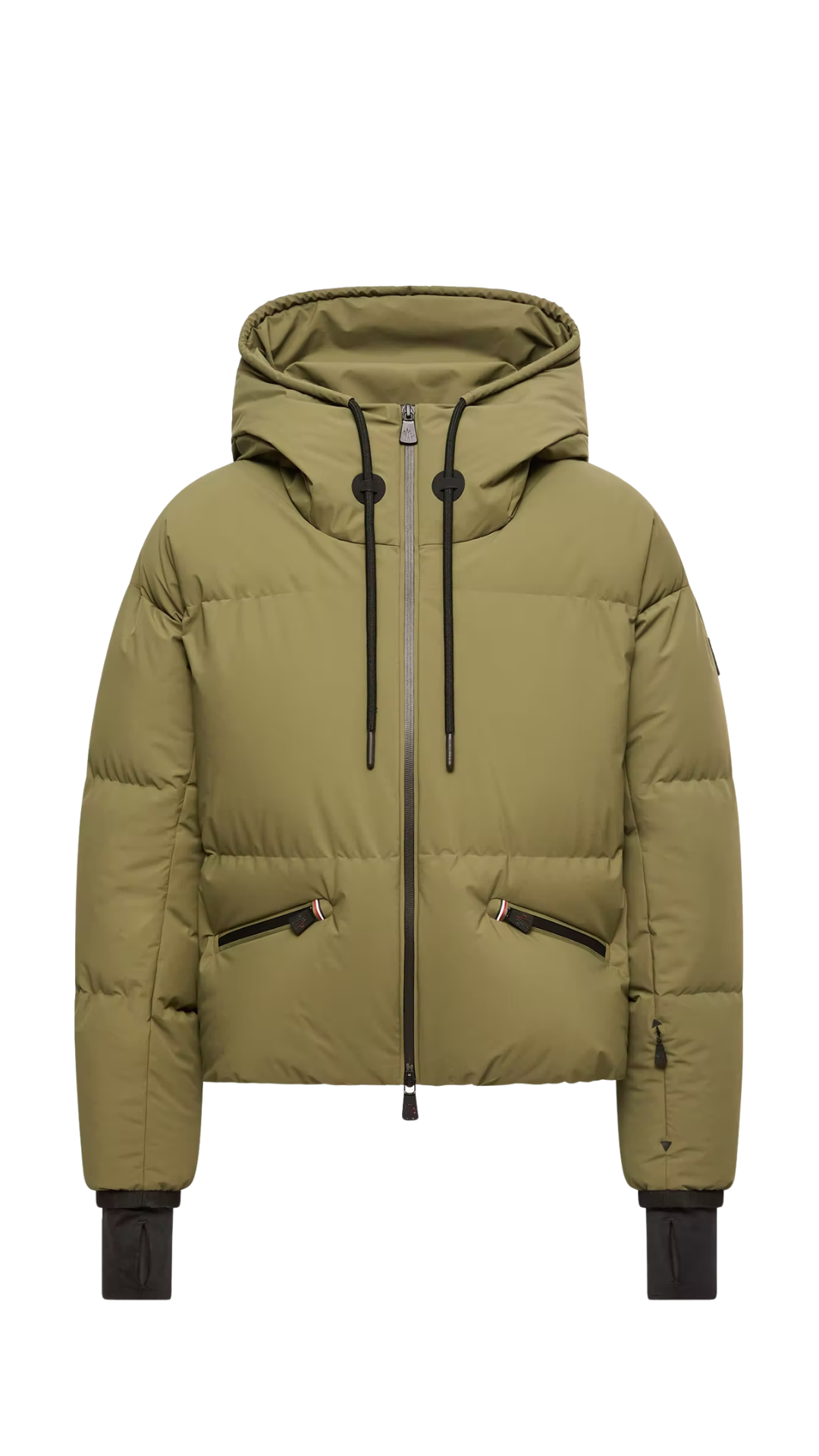 Allesaz Hooded Insulated Ski Jacket in Olive Green