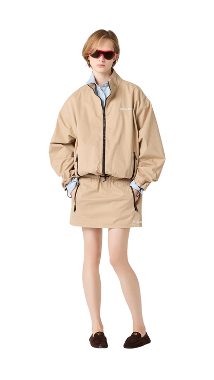 Washed Gabardine Blouson Jacket in Cord