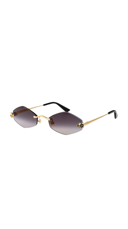 Panthère de Cartier Sunglasses in Gold/Grey