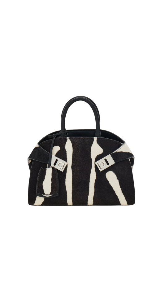 Hug Handbag Bicolor (XS) in White/Black