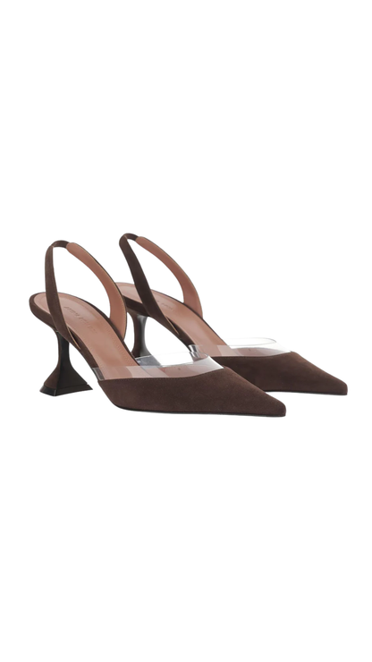 Slingback Lara in Dark Brown