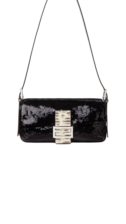Baguette® 26424 in Black Organza and Sequin Bag
