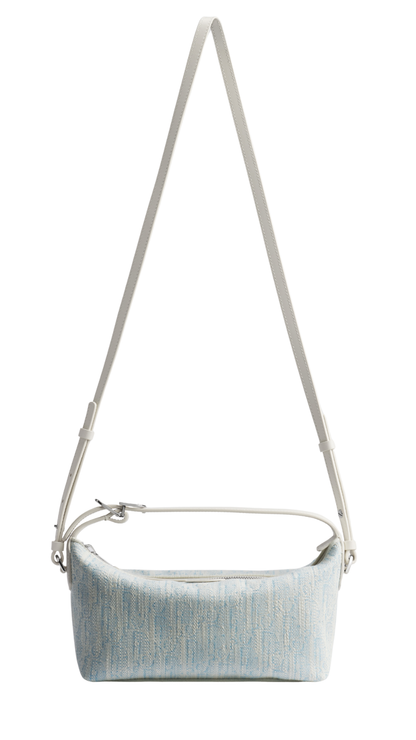Nomad Pouch in Céleste Blue and Beige Dior Oblique Washed Jacquard