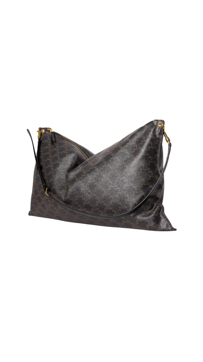 Pillow Bag in Black Toile Triomphe