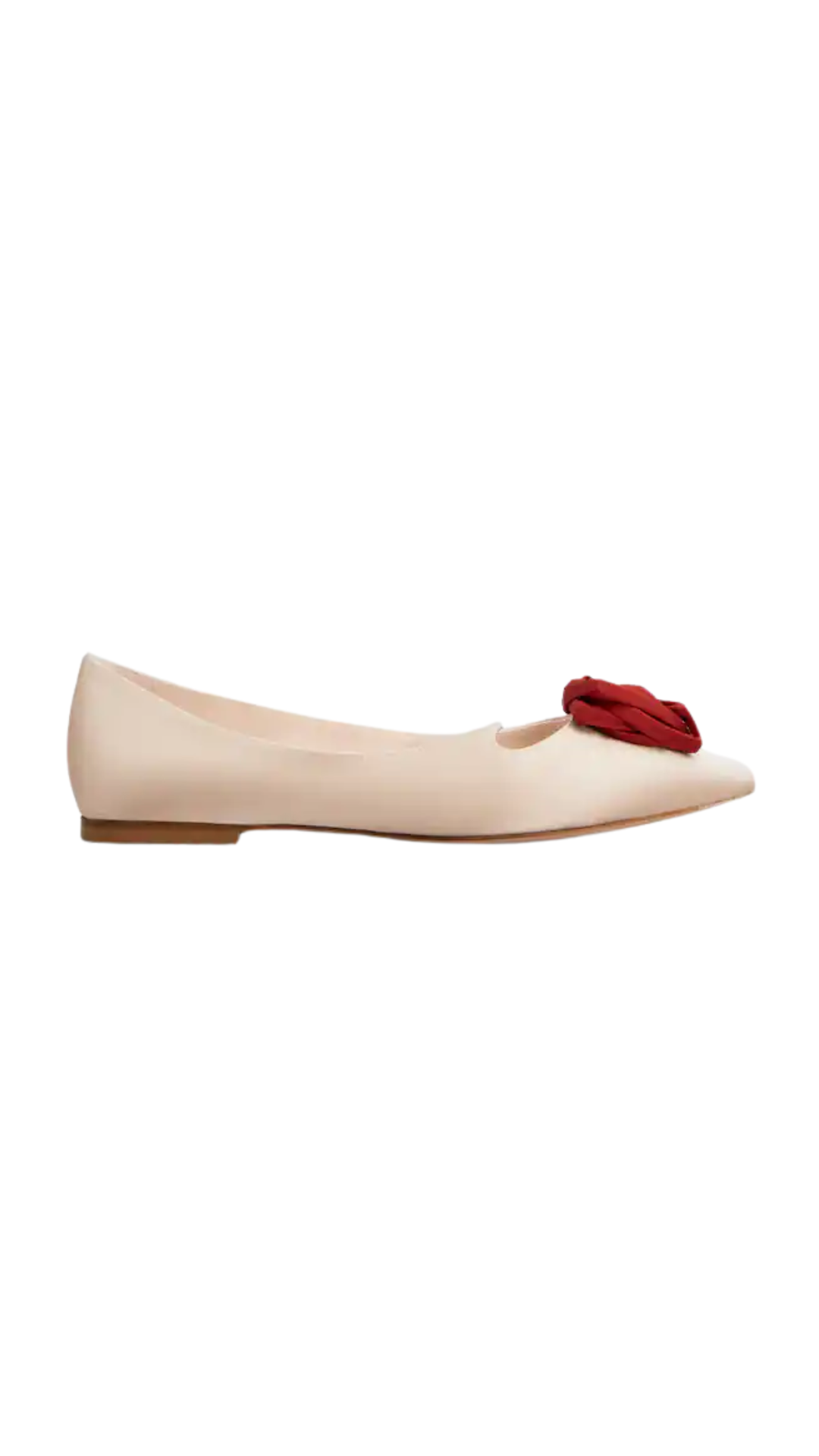 Rose Vivier Ballerinas in Nude Satin