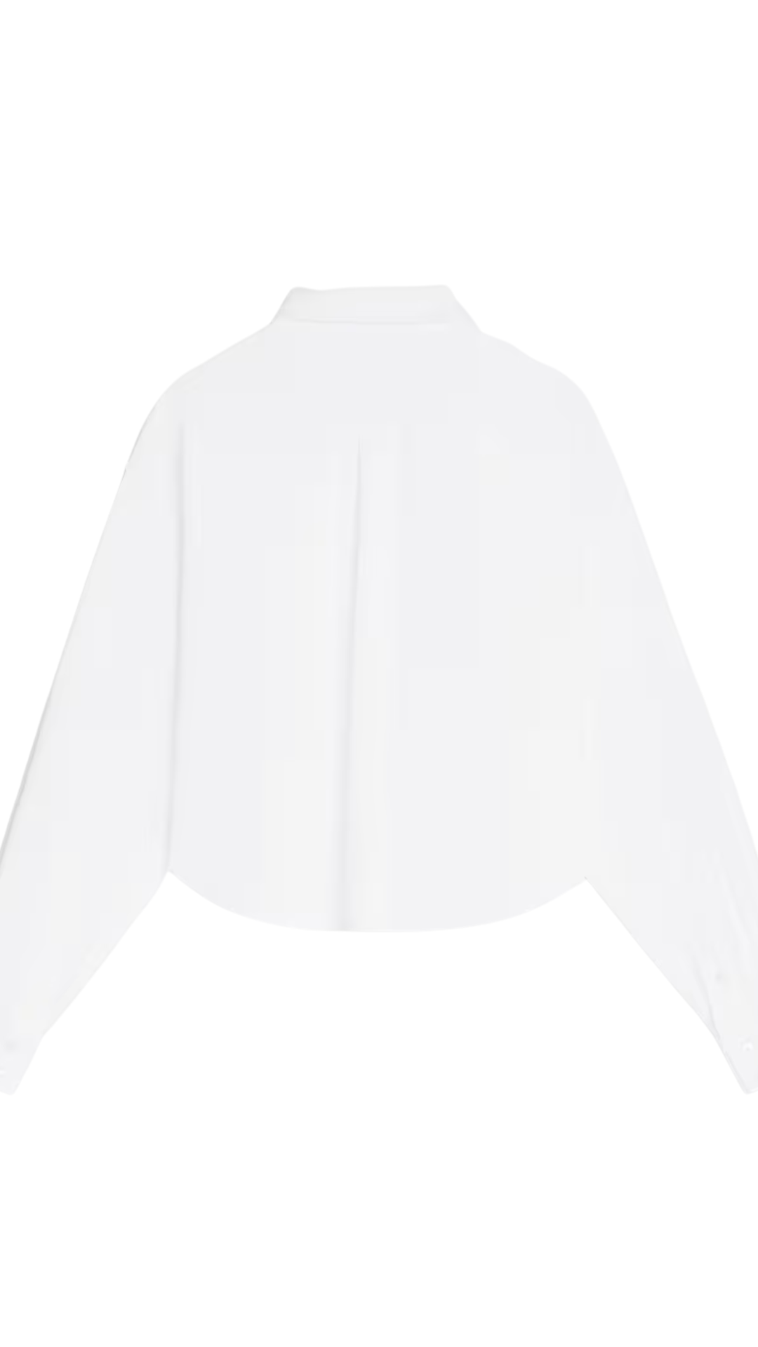 Shirt in White Cotton Denim