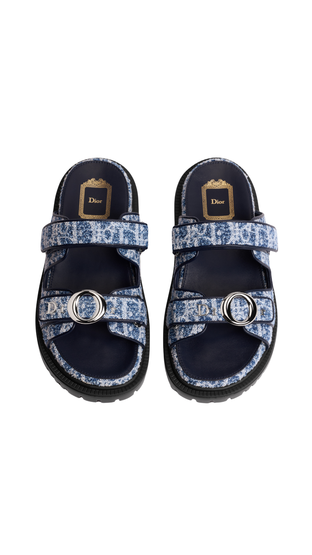 Dioriviera MyDior Slide in Blue Spongy Dior Oblique Denim