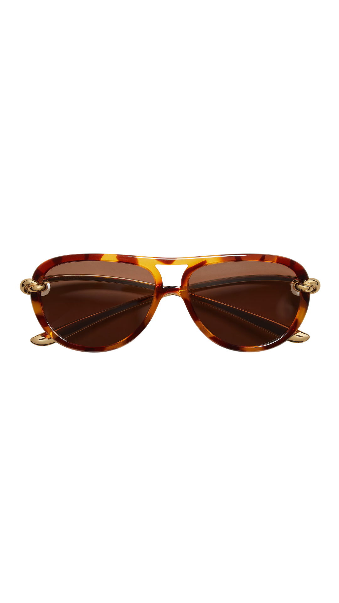 Knot Aviator Sunglasses in Havana/Brown