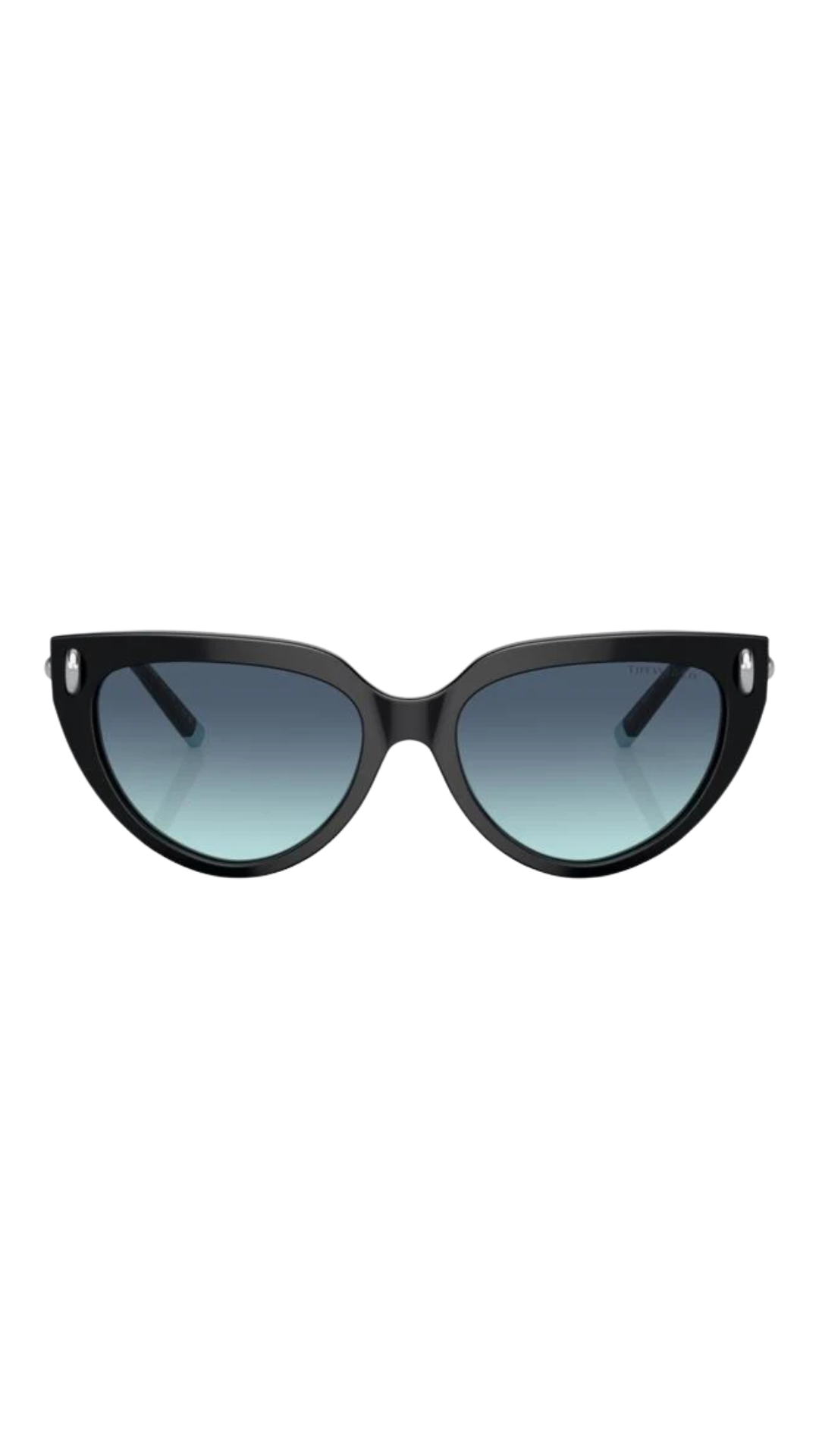 Cat Eye Black Acetate with Blue Lenses