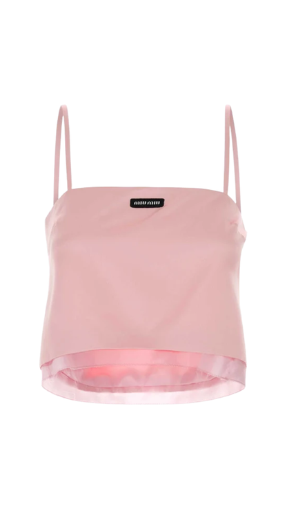 Satin Top in Pink