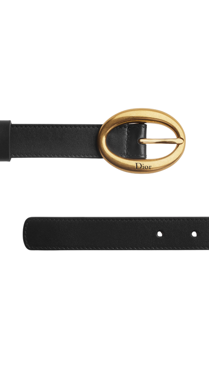 Légende Belt in Black Smooth Calfskin, 25 MM