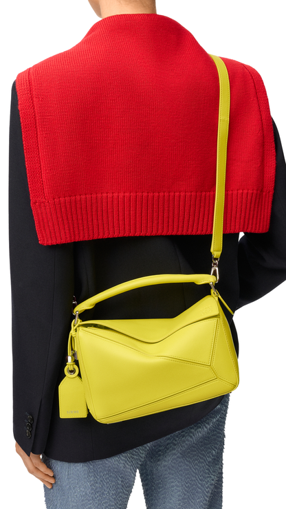 Small Featherlight Puzzle Bag in Lemon Nappa Lambskin