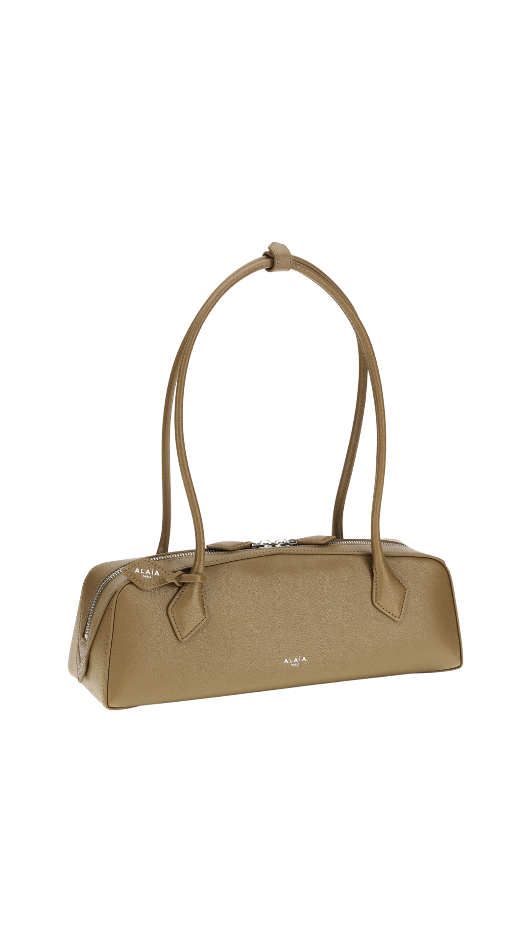 Le Teckel Medium Bag in Kaki Goatskin