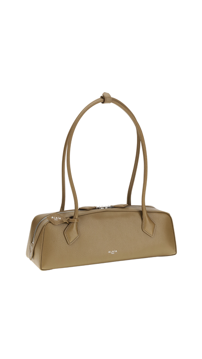 Le Teckel Medium Bag in Kaki Goatskin