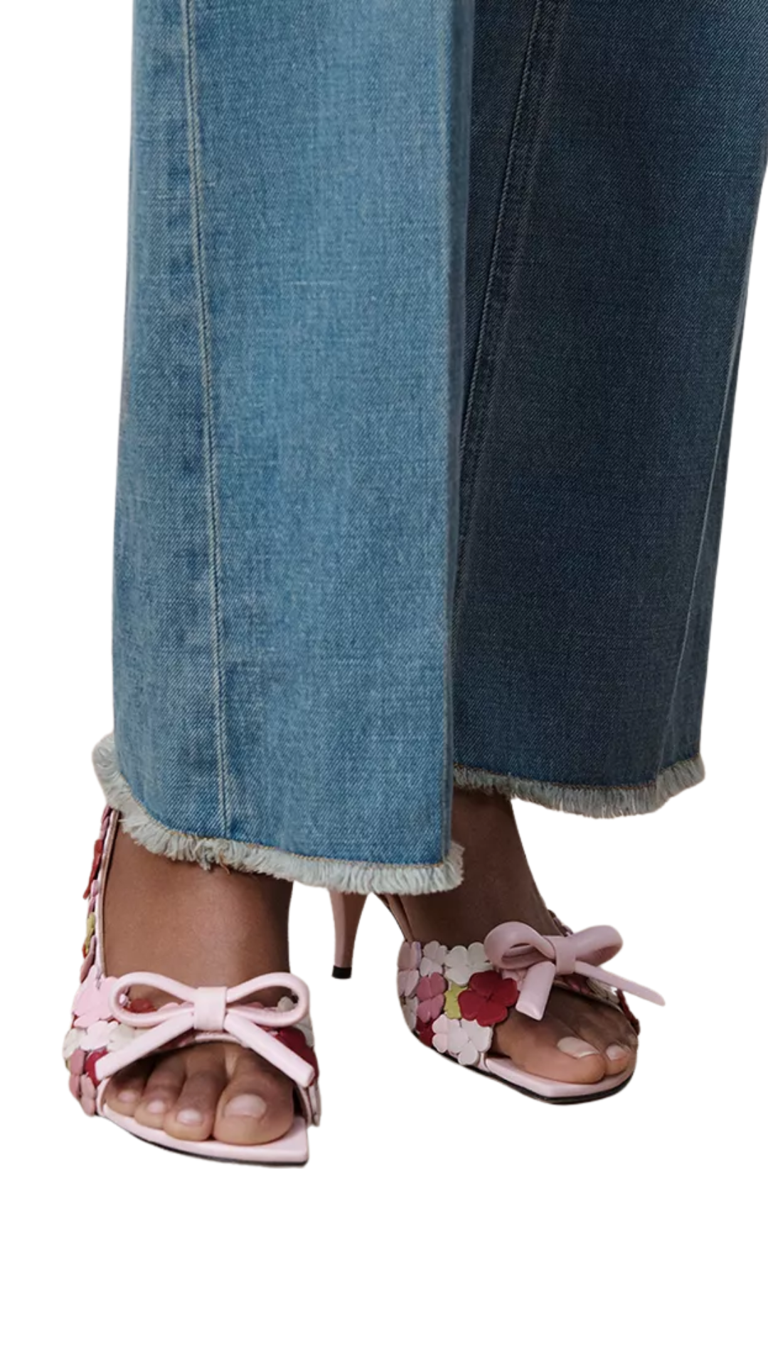 Bow Heeled Slingback Sandal Pink Fairytale Dior Clover Allover Embroidered Lambskin