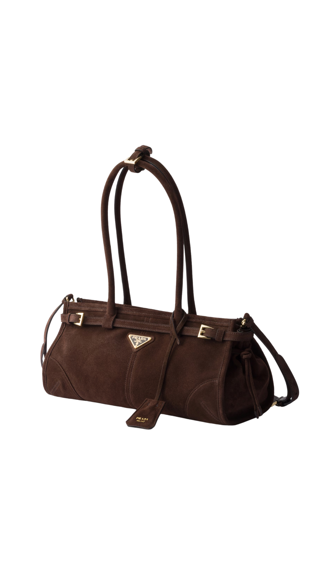 Bonnie Medium Suede Bag in Dark Brown