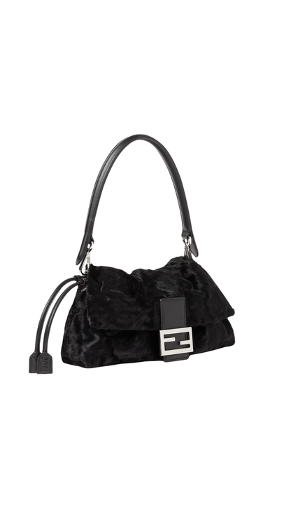 Baguette® Soft Medium in Black Cavallino Leather Bag