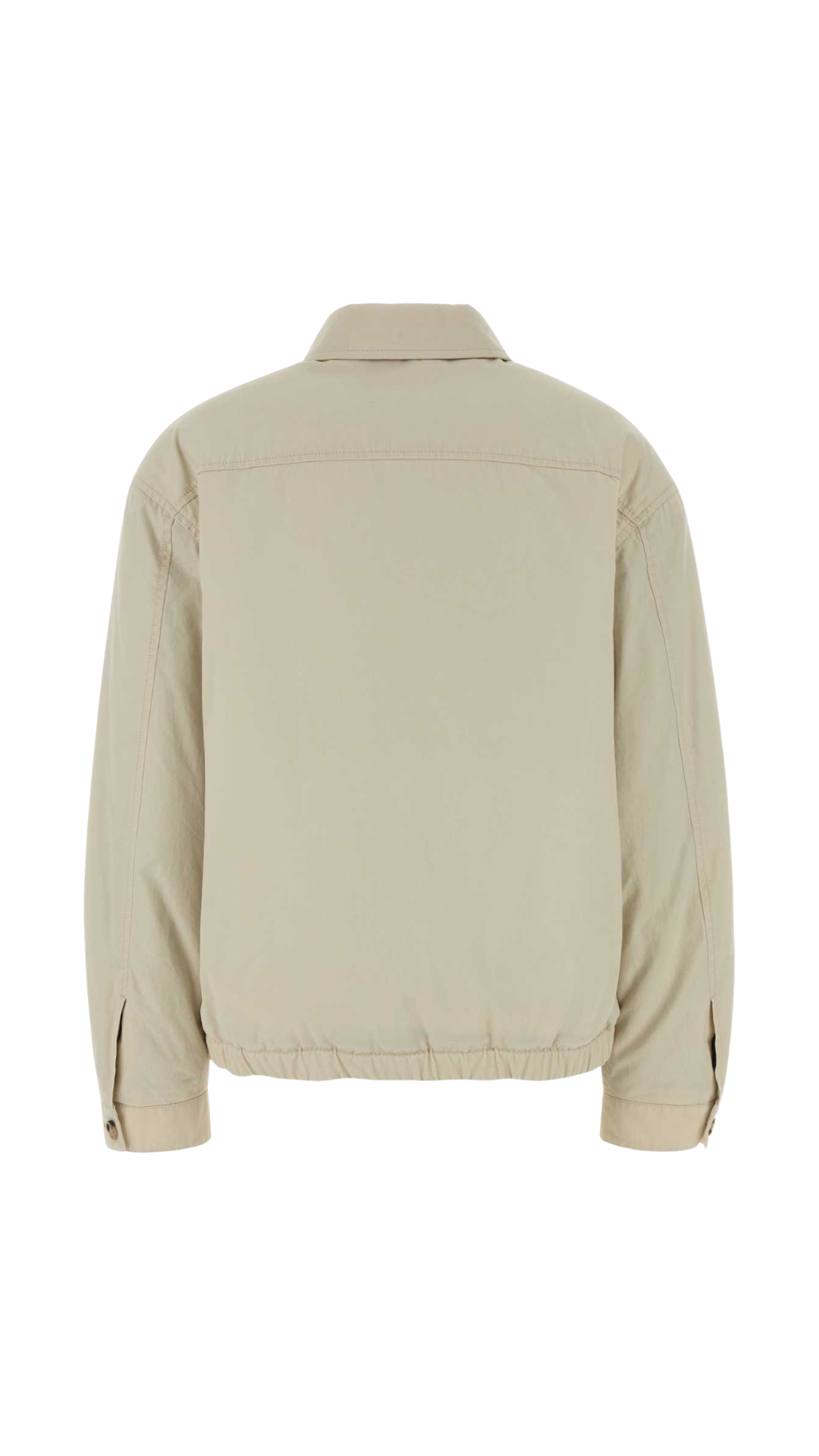 Natural Velour Blouson Jacket in Beige