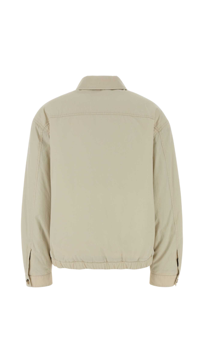 Natural Velour Blouson Jacket in Beige