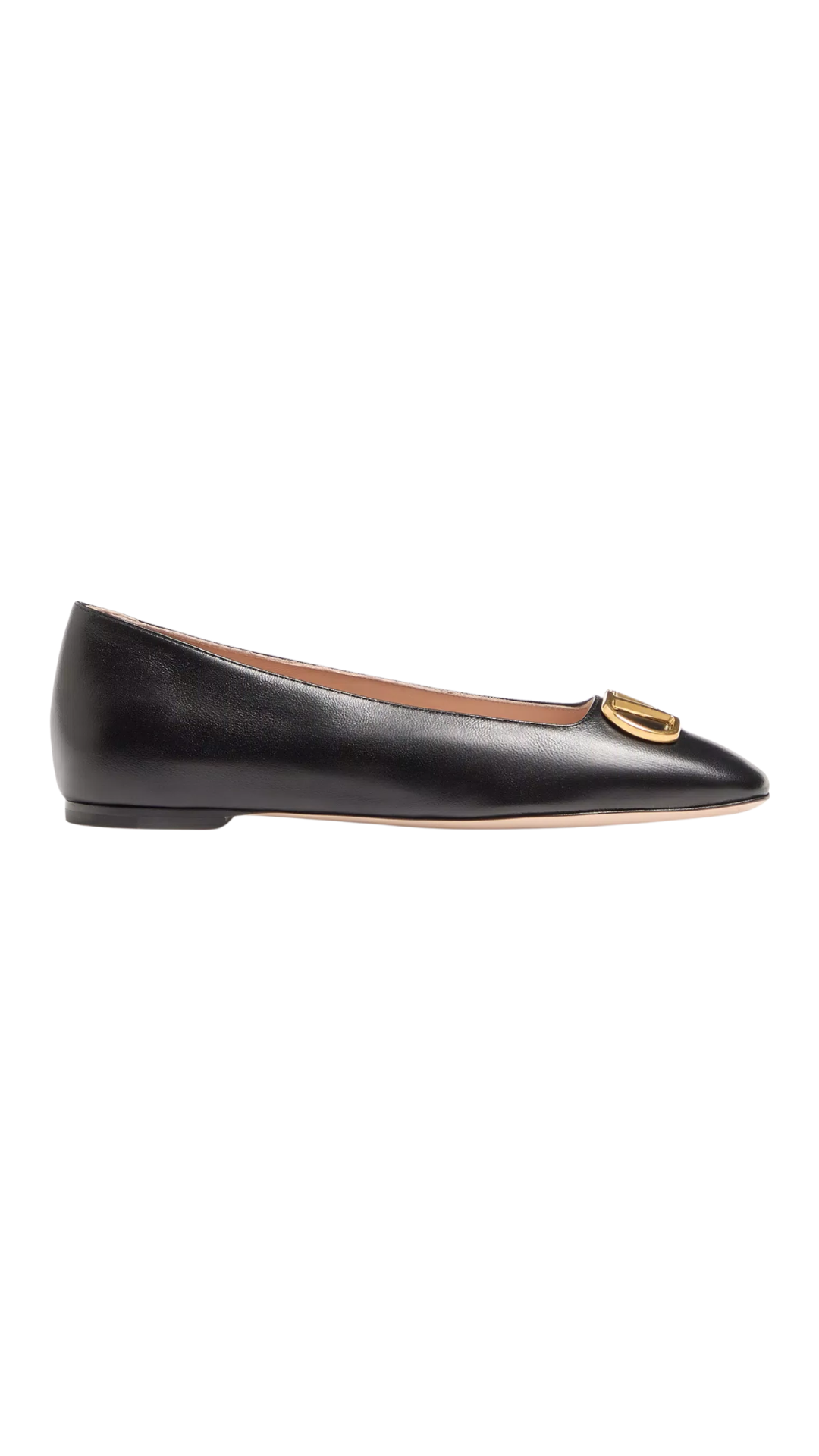 VLogo Signature Ballerina In Black Nappa