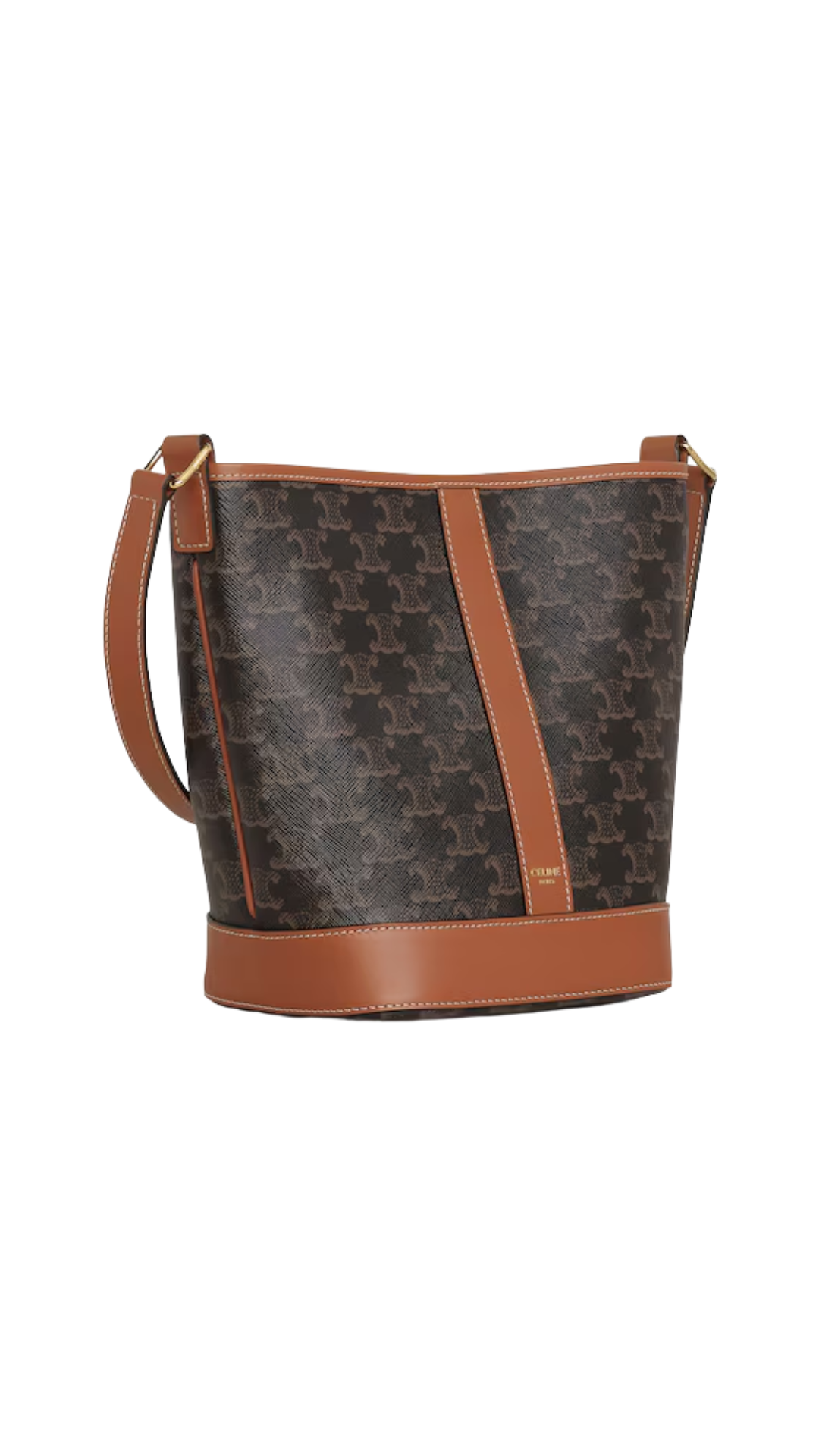 Small Bucket in Tan  Triomphe Canvas and calfskin